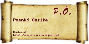 Psenkó Őszike névjegykártya